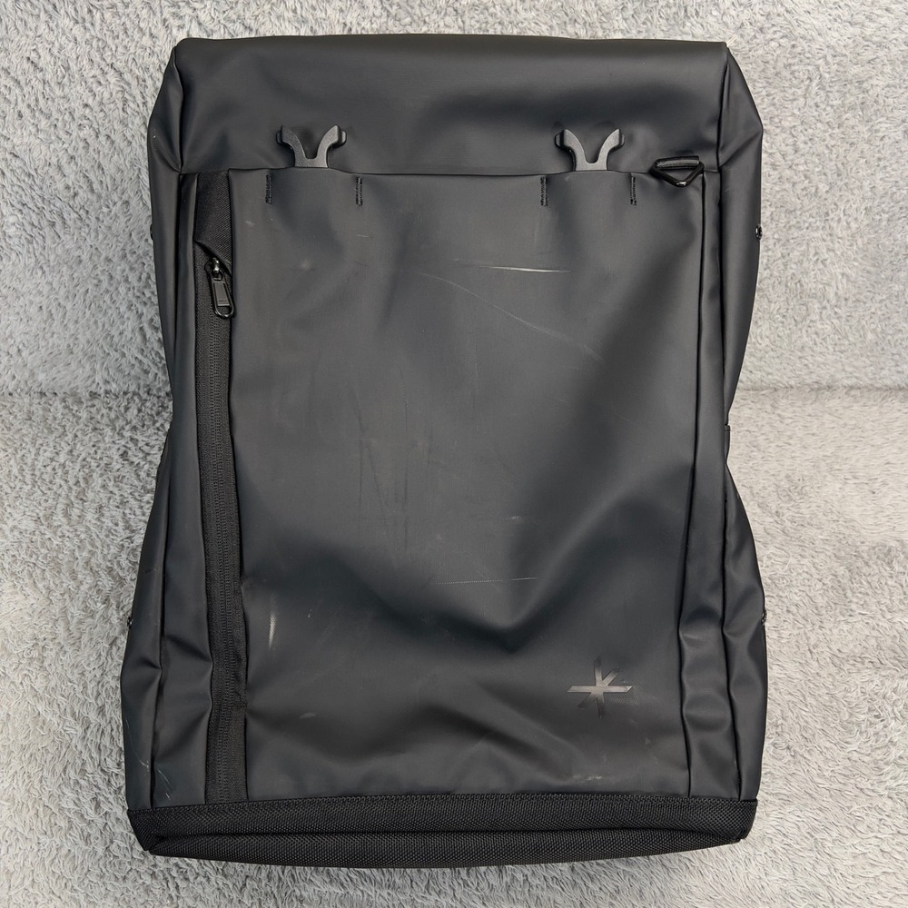 The Shrine Weekender Sneaker Backpack Black Matte Travel Bag with Hat Sling